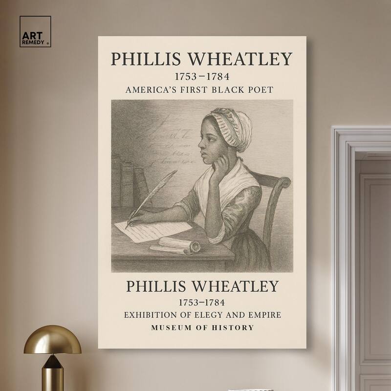 Americas First Black Poet Canvas by Art Remedy, Gallery Wrapped