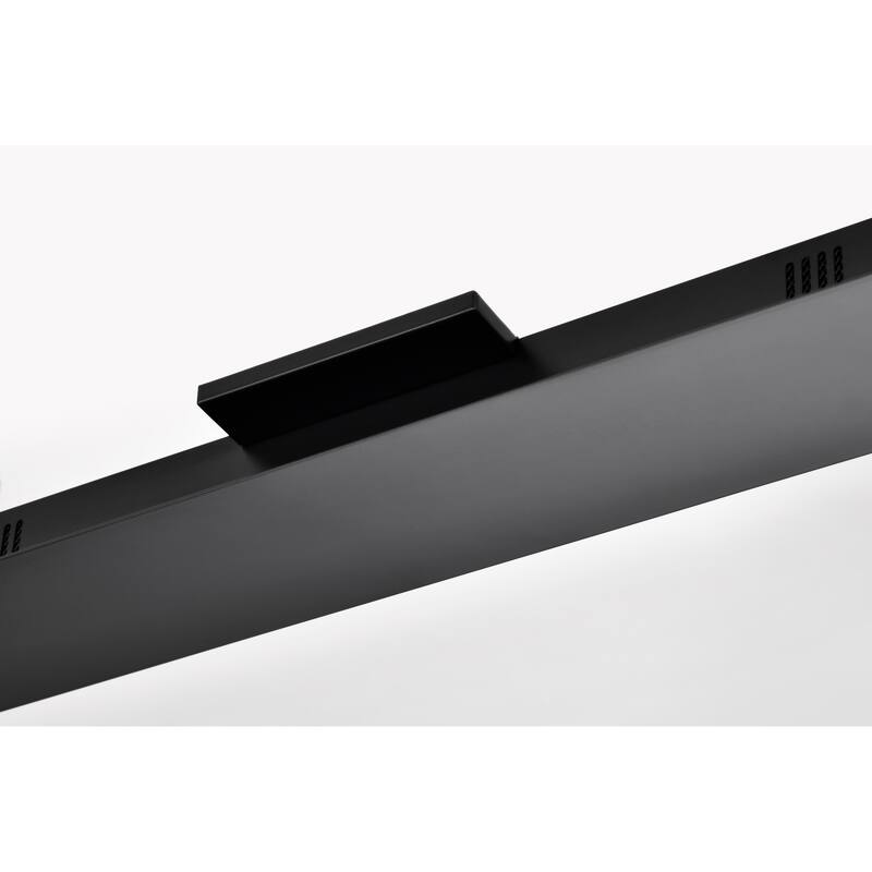 Evander LED 48 Inch Island Pendant Matte Black Finish Smoked Glass - Matte Black