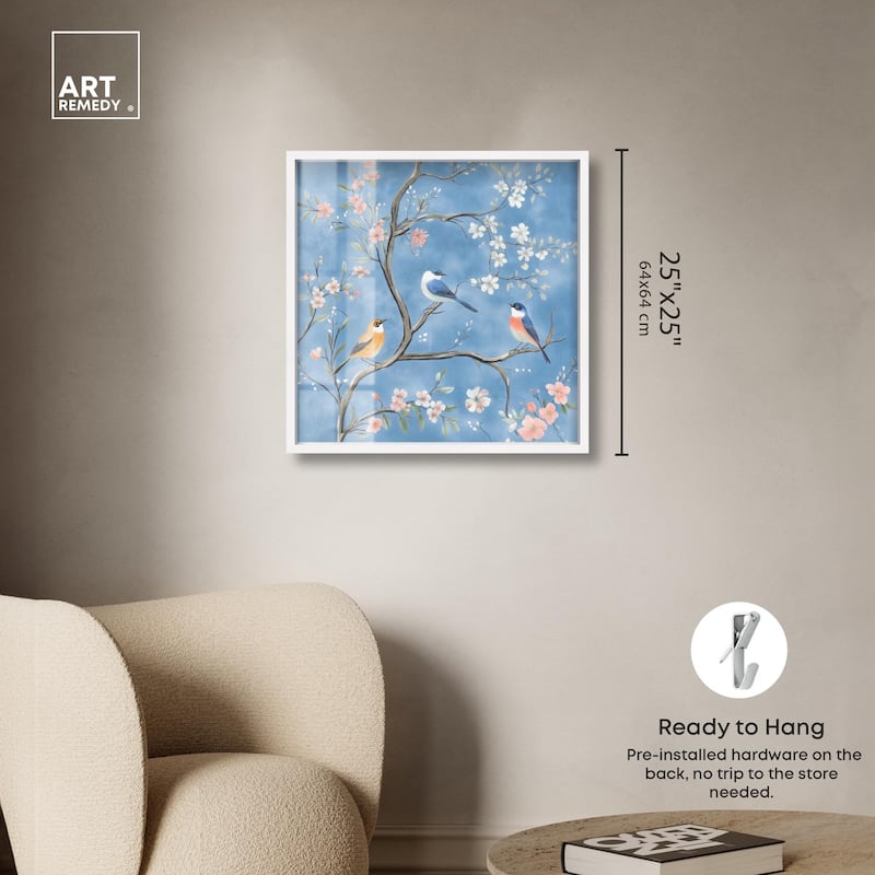 Birds in the Branches II Shadowbox by Art Remedy