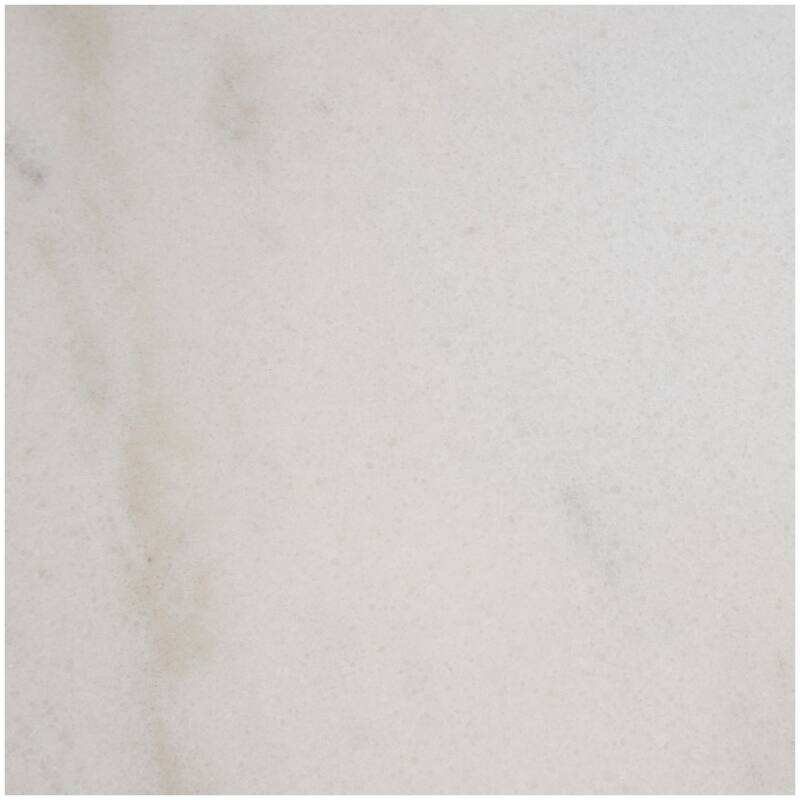 White Marble Geometric Accent Table with Gold Metal Rectangular Stand