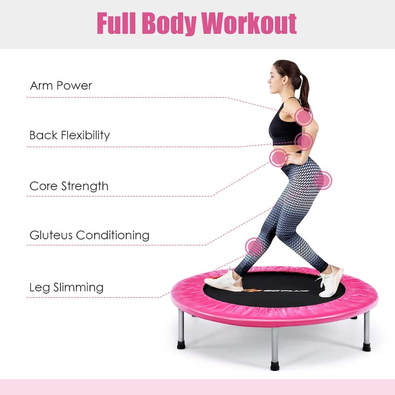 Goplus 38'' Mini Folding Trampoline Portable Recreational Fitness - See Details