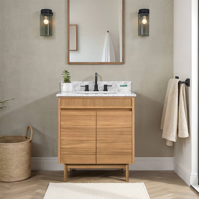 Avanity Kayla Bathroom Vanity Only in Natural Teak