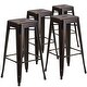 preview thumbnail 2 of 18, Distressed Metal Indoor-Outdoor 30-inch Backless Barstool (Set of 4) Copper