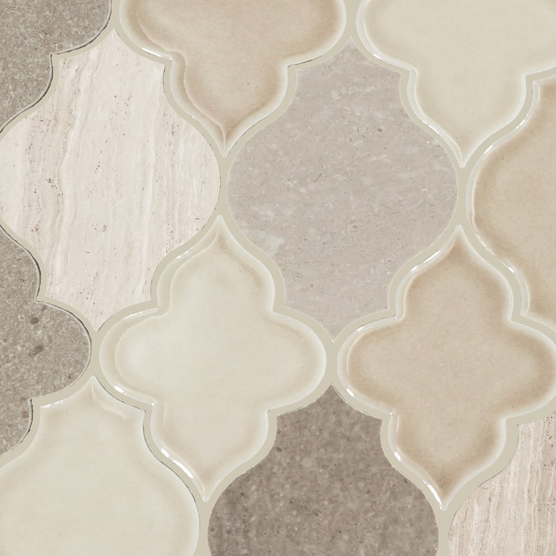 Daltile Raine Honed Natural Stone Arabesque Mosaic Tile (Set of 10) (7.38 SQFT Per Carton)
