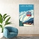 preview thumbnail 13 of 27, Oliver Gal 'Les Alpes Travel Poster' Blue Wall Art Canvas Print 36 x 54 - White