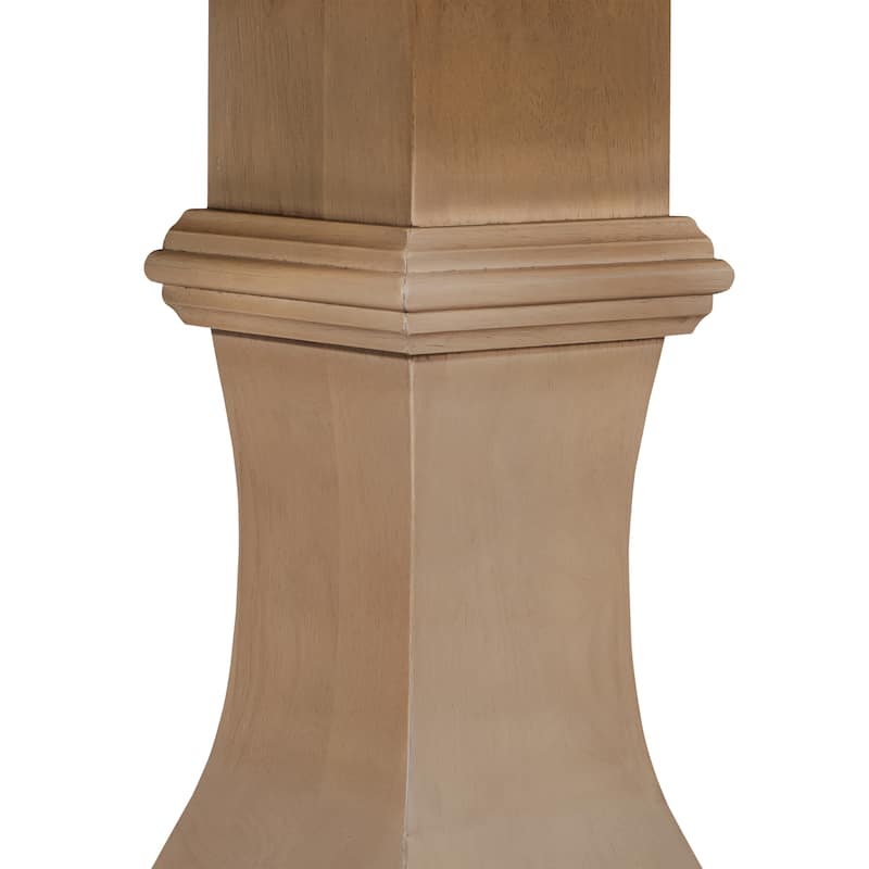 Solid Wood Round Dining Table with Pedestal Base Rustic Design Seats 4