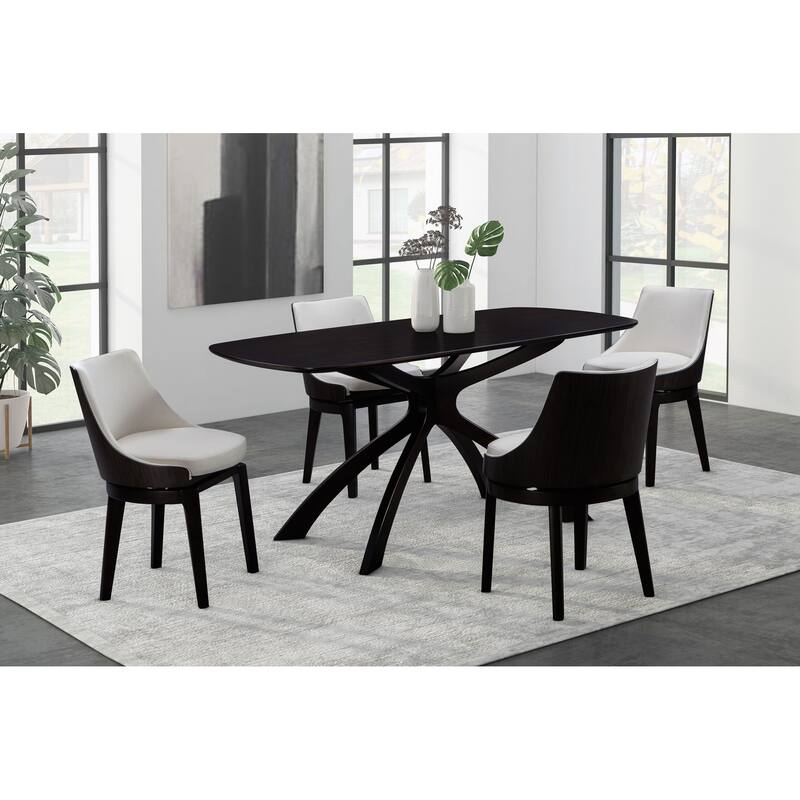Orleans Swivel Low Back Dining Chairs - Set of 2