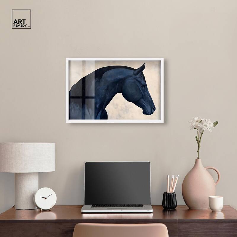 Blue Horse II Shadowbox by Art Remedy