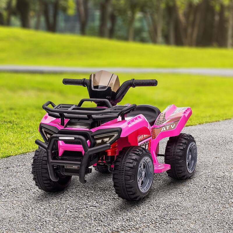 Four-Wheel Beach Car with Music, Electric Off-Road Toy with Wear-Resistant Tires, Ride on Electric Vehicles for Kids - Pink