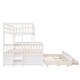 preview thumbnail 10 of 49, Separable Twin Over Full Bunk Bed Storage Platform Bed with with Pull-out Trundle, Drawers, Ladder and Safety Fence