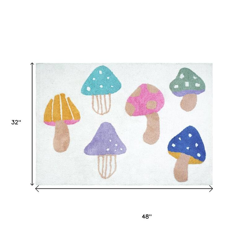 HomeRoots Juvenile/Youth Transitional Rectangle Area Rug - 48.00 in. x 32.00 in. x 0.30 in.