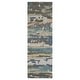 preview thumbnail 10 of 8, Style Haven Kitt Handmade Wool Abstract Layers Grey/ Blue Area Rug 2' 6" x 8' - Runner