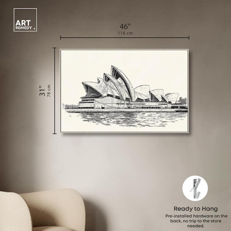 Sails of Sydney Canvas by Art Remedy