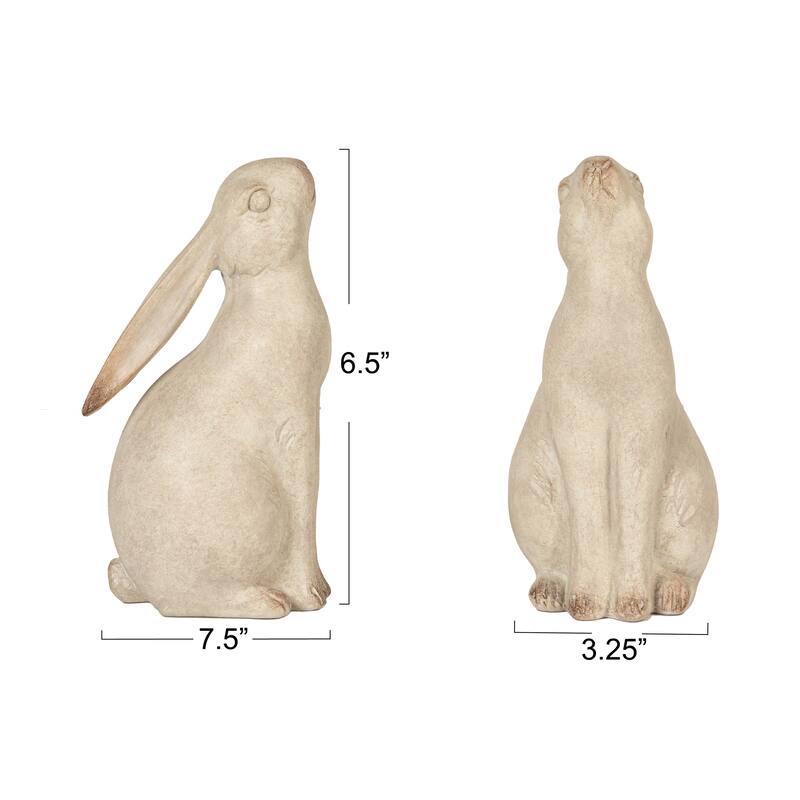 Charming Resin Rabbit Bookends - 7.5"L x 3.3"W x 6.5"H