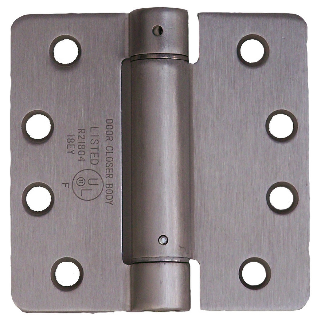 Pamex 4 Inch x 4 Inch Spring 1/4 Inch Radius Corner Mortise Hinge -