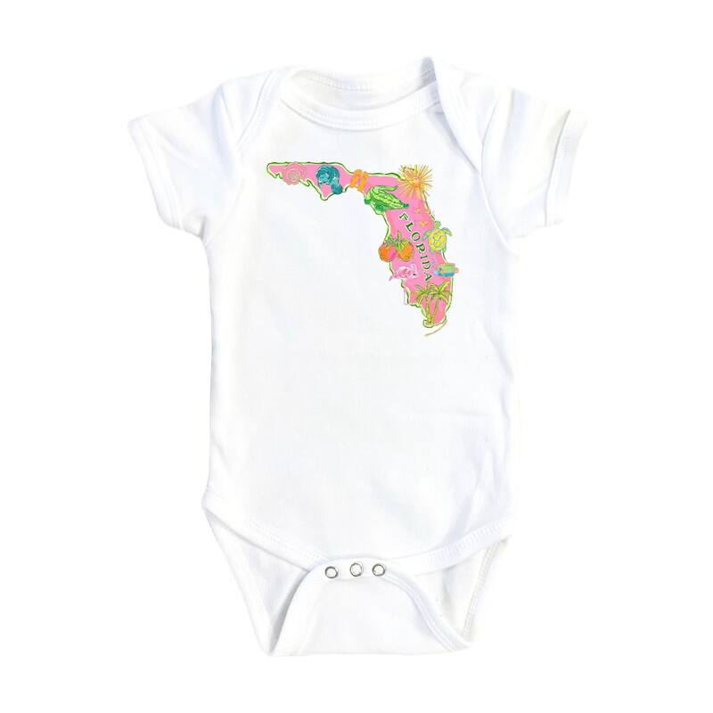 Florida Alone - Baby Boy Girl Clothes Infant Bodysuit Funny Cute Newborn - Natural - Newborn