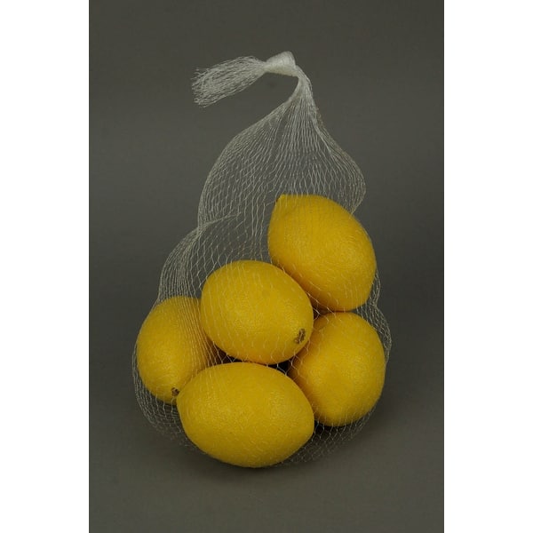 Shop Fake Yellow Lemons Kitchen Decor 6 Piece Artificial Fruit 4
