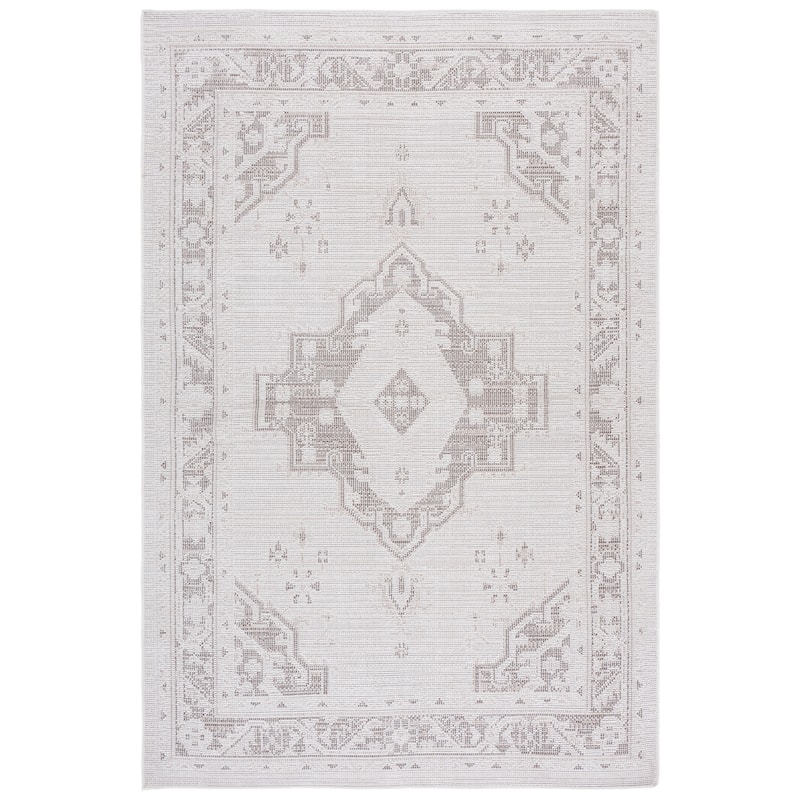 SAFAVIEH Hammock Gerborg Machine Washable Rug - 5'3" x 7'6" - Ivory/Grey