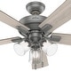 preview thumbnail 8 of 19, Hunter 52" Crestfield Ceiling Fan with 3-Light LED Light and Pull Chain - Farmhouse, Casual, Rustic