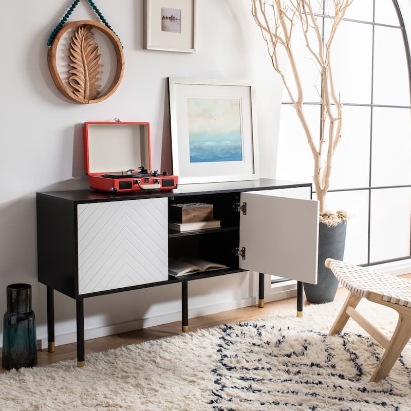 SAFAVIEH Oakley Mid-Century Modern Media 55" TV Stand - 55.1" W x 15.8" L x 29.5" H