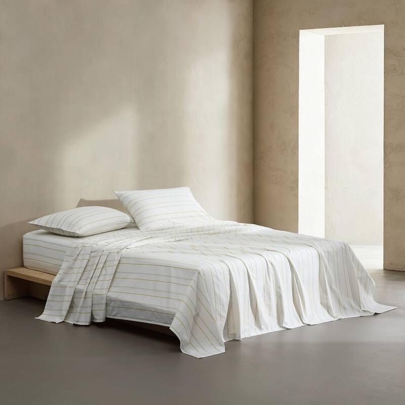 Calvin Klein Washed Cotton Percale Sheet Set