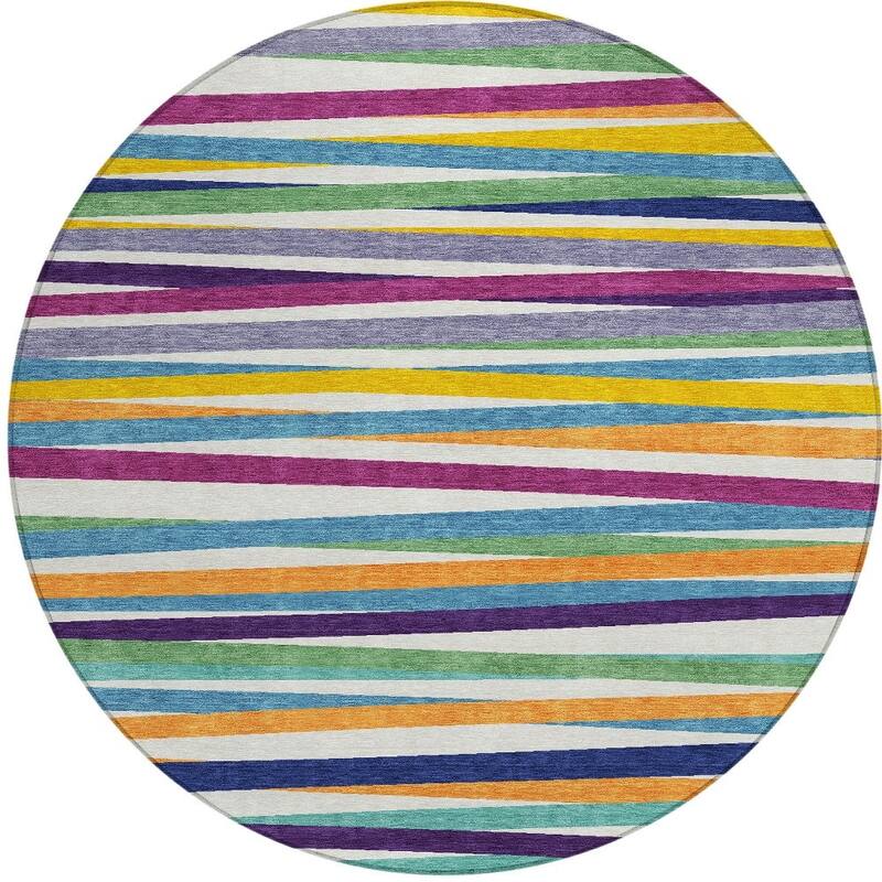 HomeRoots Striped Transitional Rectangle Outdoor Rug