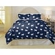 preview thumbnail 8 of 27, Pointehaven 180 GSM Cotton Flannel Cotton Flannel Oversized Duvet Set Full - Queen - Snow Bear