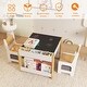 preview thumbnail 16 of 16, Kids Art Table and Chair Set, 3 in 1 Activity Table with 2 Chairs