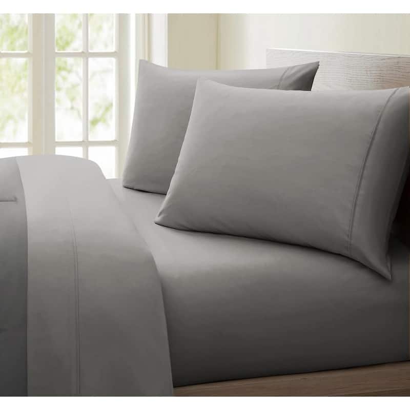 1000 Thread Count Cotton-rich Deep Pocket Sheet Set - Grey - Twin XL