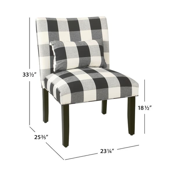 dimension image slide 9 of 10, Porch & Den Alsea Accent Chair with Pillow