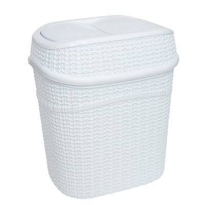 Bath Bliss 9.5 Liter Sailor Knot Swing Top Waste Bin