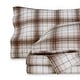 preview thumbnail 38 of 99, Bare Home Cotton Flannel Sheet Set - Velvety Soft Heavyweight Split King - Chesapeake Plaid - Neutral