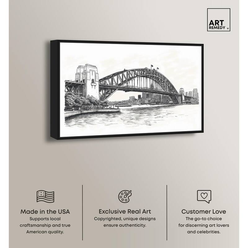 Lines of the Bridge Canvas by Art Remedy