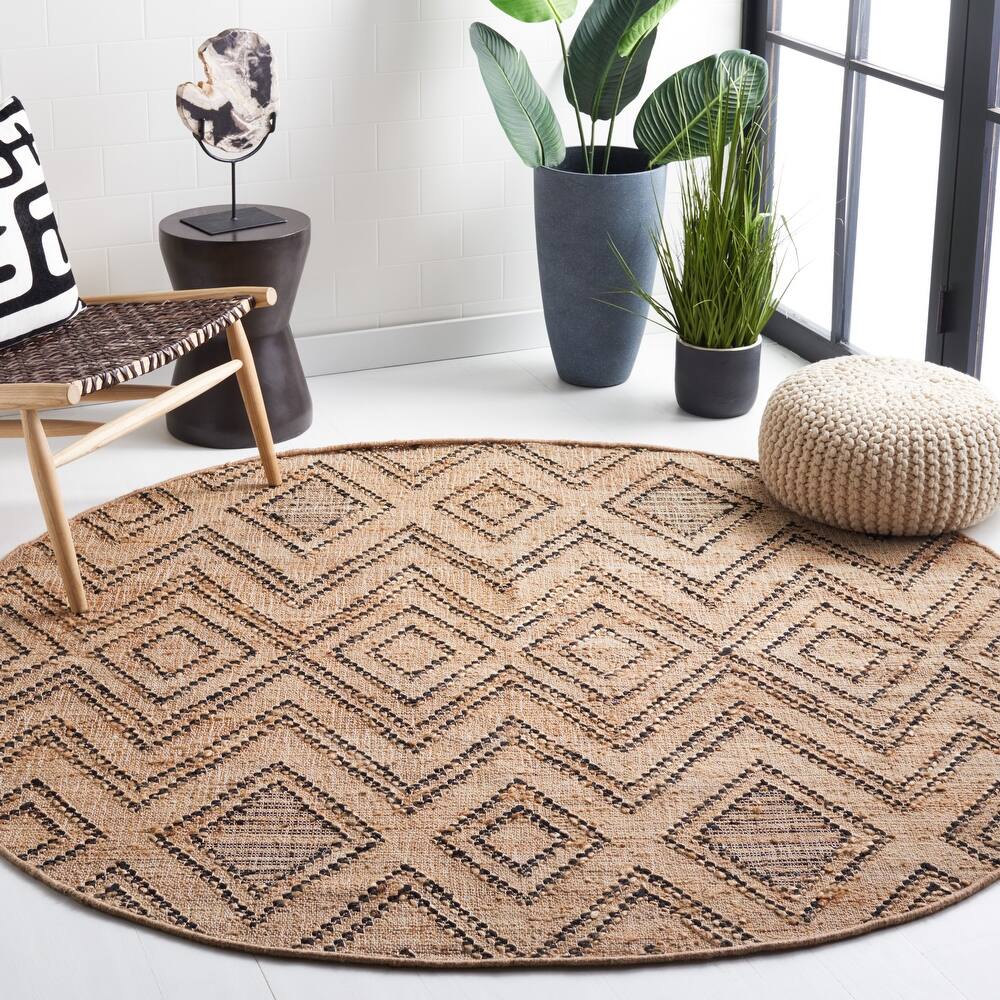 SAFAVIEH Flatweave Natural Fiber Sadia Geometric Jute Rug