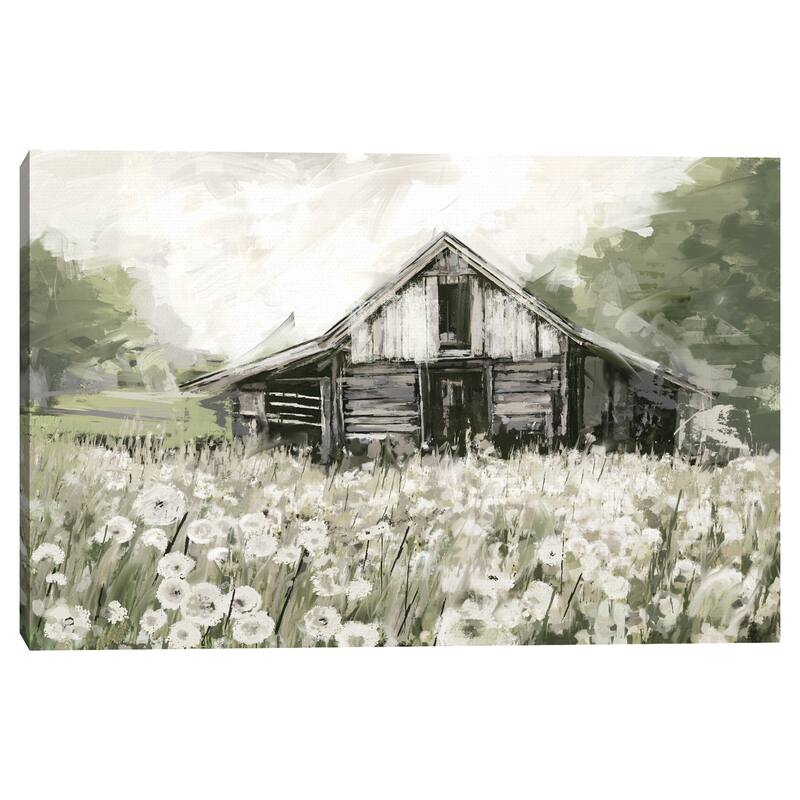 Dandelion Barn by Studio Arts Canvas Art Print