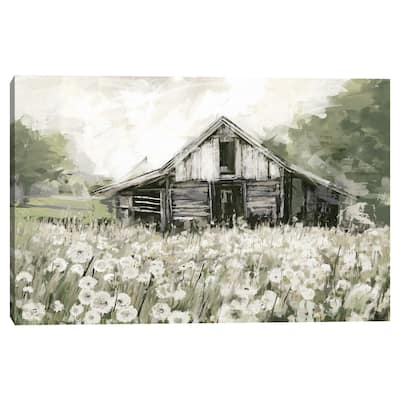 Dandelion Barn by Studio Arts Canvas Art Print