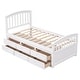 preview thumbnail 29 of 39, Twin Bed with Storage, Twin Size Daybed with 6 Drawers, Wood Storage Bed Frame, Twin Size Platform Bedframe, Solid Wood Bedframe