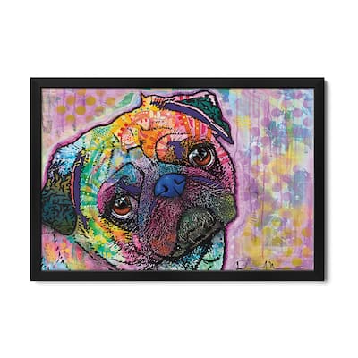 Pug Love Premium Framed Poster by Dean Russo