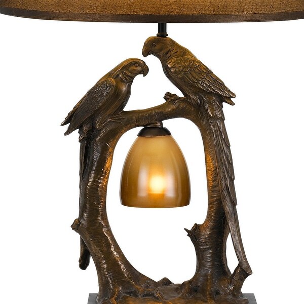 table lamp with birds on the base