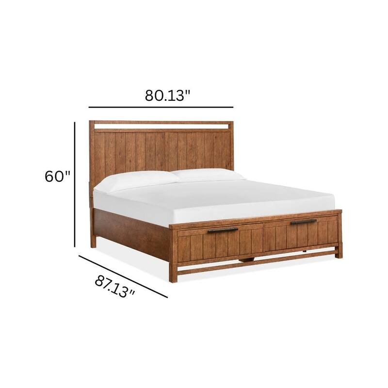 Magnussen Home Conway Honey Wheat Panel Storage Bed