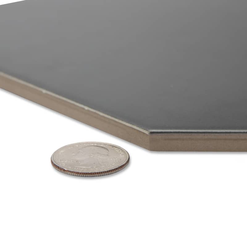 Merola Tile Vaudeville Octagon Antracita with Taco Multi 7-7/8" x 7-7/8" Porcelain Floor and Wall Tile