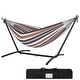 preview thumbnail 84 of 86, Double Cotton Hammock with Space Saving Steel Stand Coffee