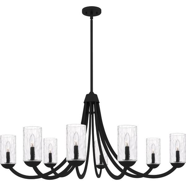 slide 2 of 7, Allard 8-Light Matte Black Chandelier