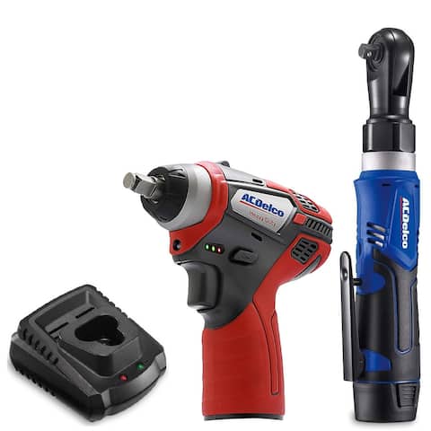 ACDelco K14 G12 12V Cordless 3/8 in Ratchet & Impact Wrench Combo Kit