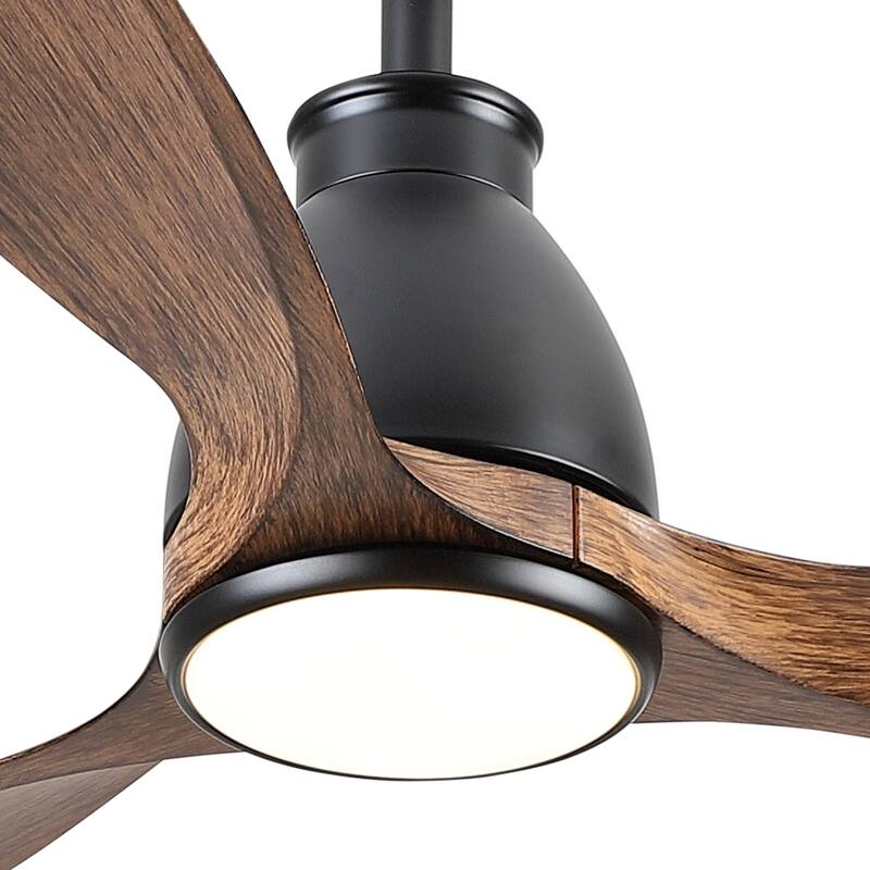YUHAO 56 inch 6 Speed Quiet DC Motor Indoor Matte White Ceiling Fans with Lights and Remote Control