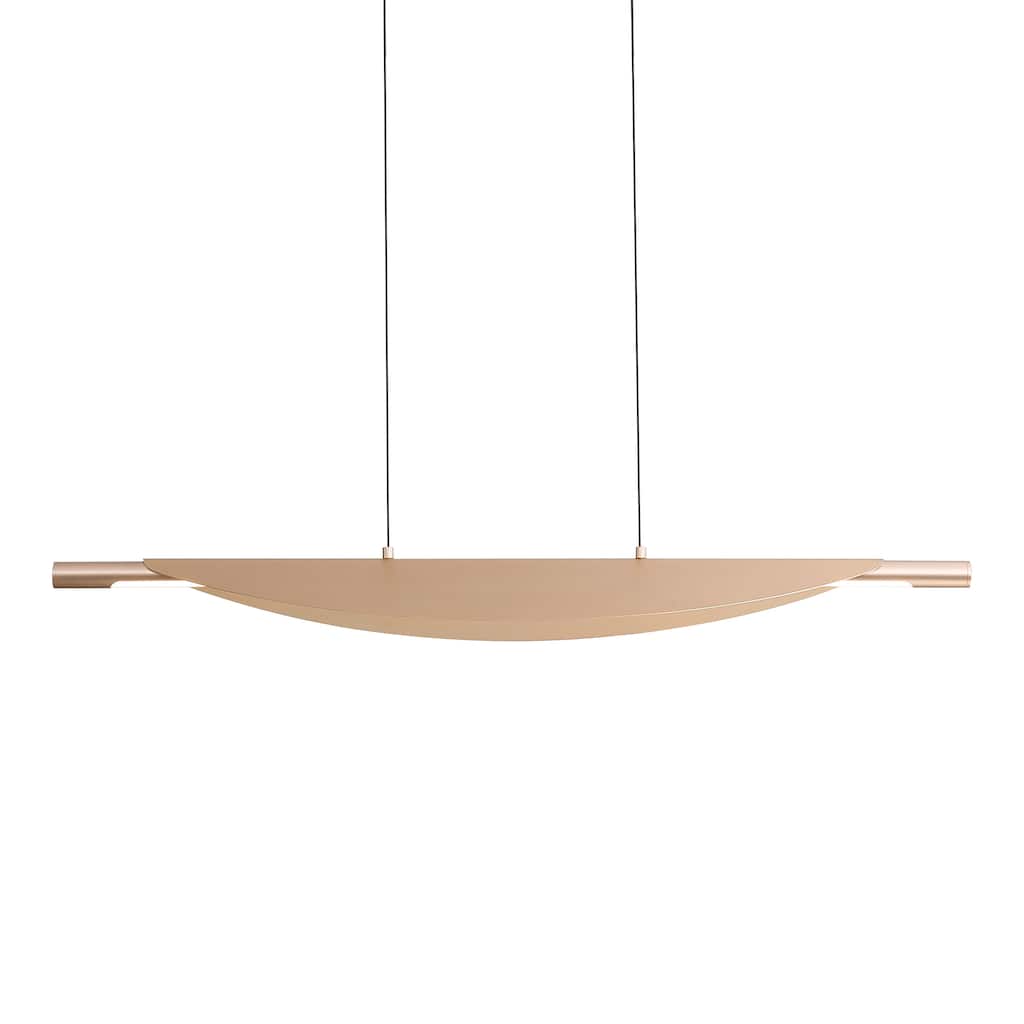 Yep by Golden Lighting Luma Integrated LED Island Light in French Gold - Black