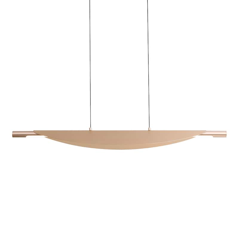 Yep by Golden Lighting Luma Integrated LED Island Light in French Gold - Black