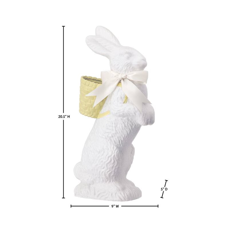 20.5" Resin Standing Chocolate Bunny