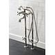 preview thumbnail 6 of 42, Kingston Brass Freestanding Clawfoot Tub Faucet Package with Supply Line in Matte Black Polished Nickel
