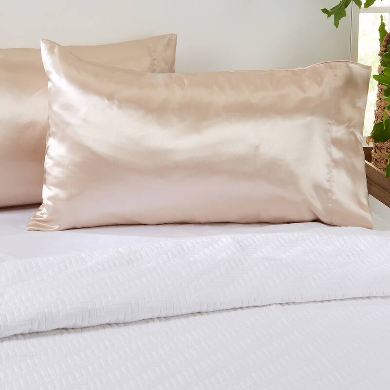 Great Bay Home 2-Pack Sateen Silk Pillowcase